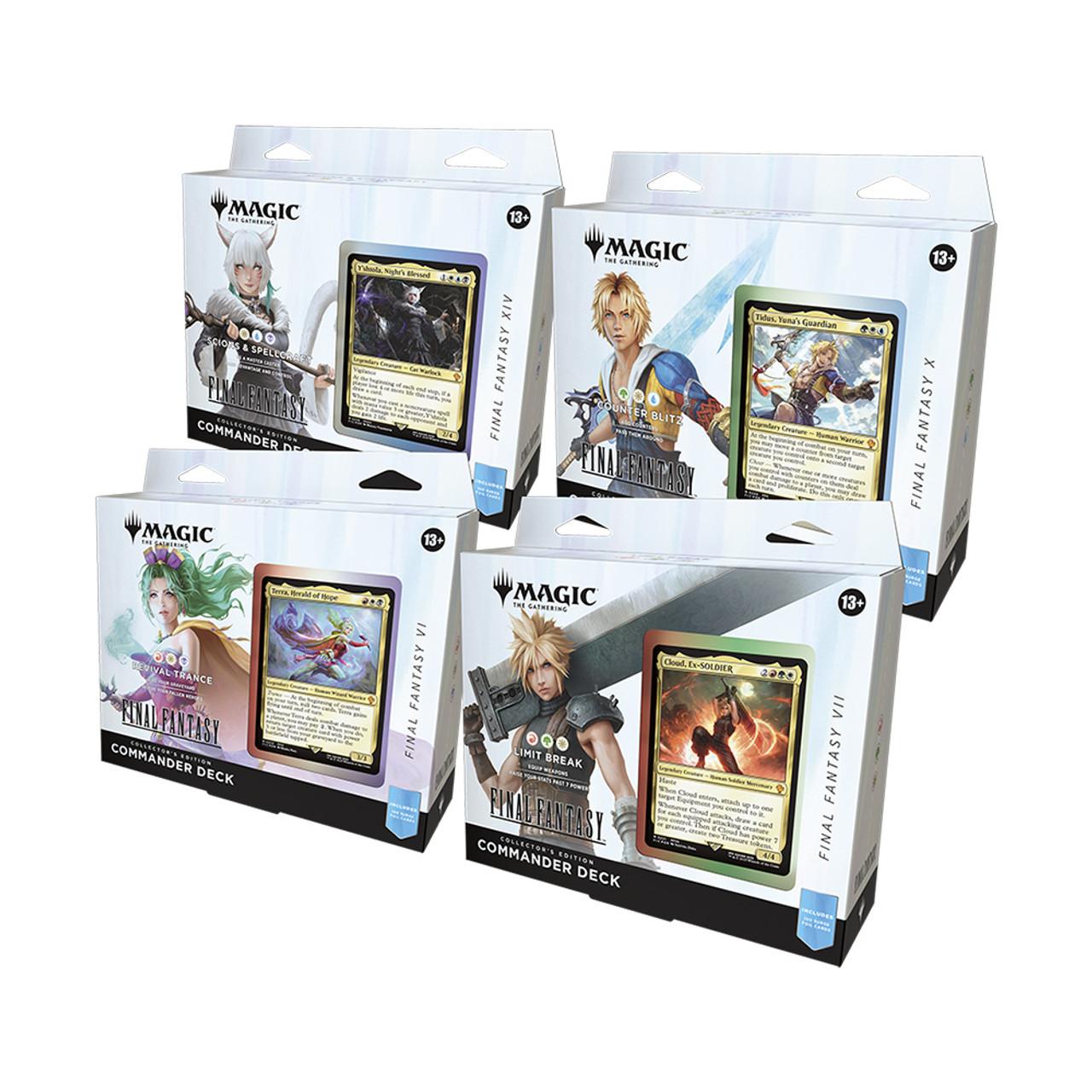 Magic The Gathering FINAL FANTASY Collector's Edition Commander Deck - Set of 4 Sealed Case