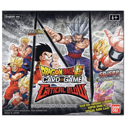 DragonBall Super Card Game Zenkai Series Set Critical Blow  B22 Booster Box - English