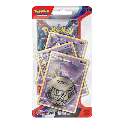 Pokemon TCG Scarlet & Violet Base  Premium Checklane sealed Blister Gengar promo