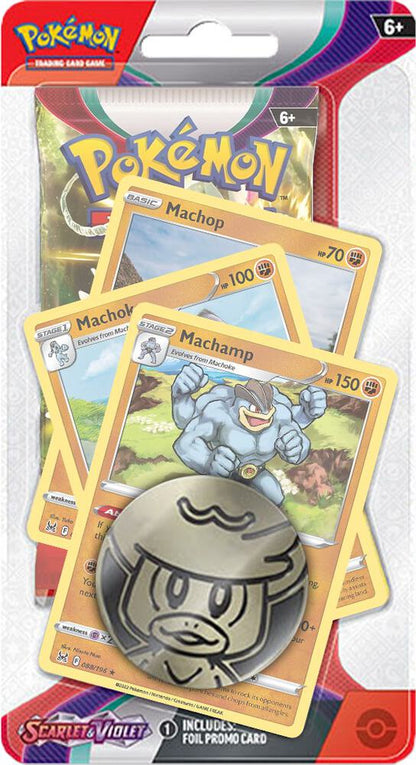 Pokemon TCG Scarlet & Violet Base  Premium Checklane sealed Blister Machamp promo