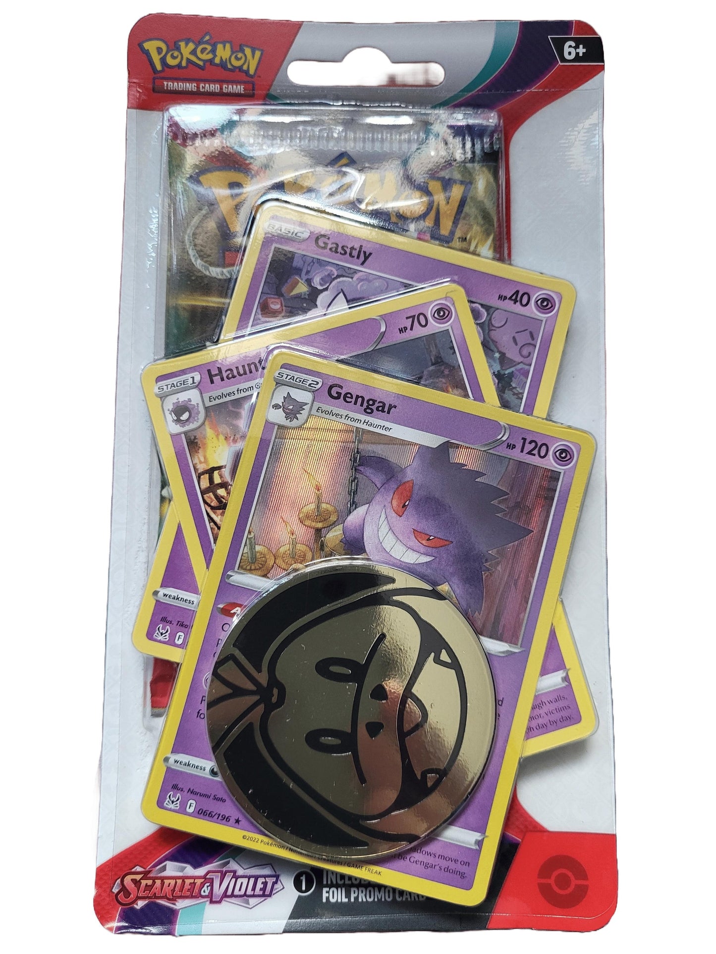 Pokemon TCG Scarlet & Violet Base  Premium Checklane sealed Blister Gengar promo
