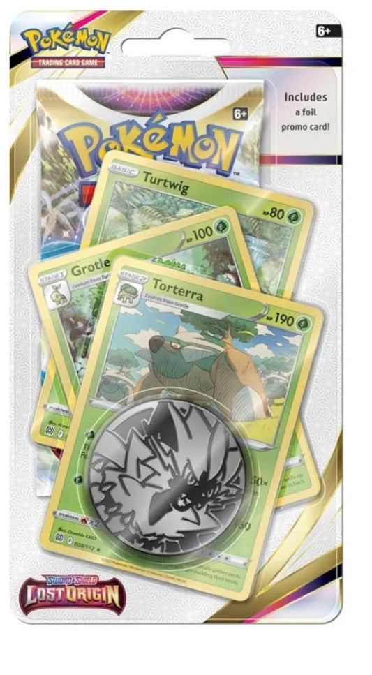 Pokemon TCG Sword & Shield Lost Origin Premium Checklane Blister Pack Torterra promo