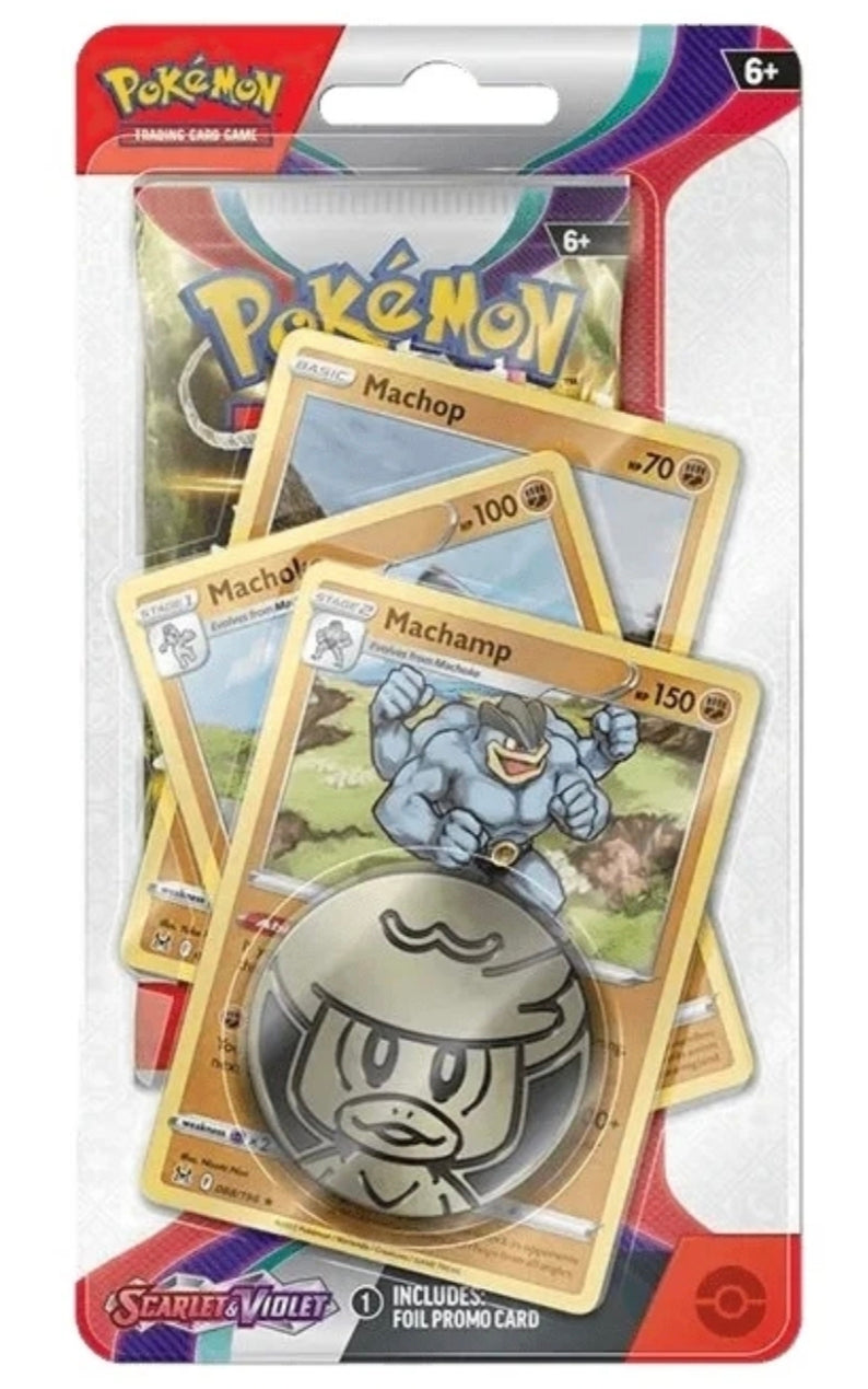 Pokemon TCG Scarlet & Violet Base  Premium Checklane sealed Blister Machamp promo
